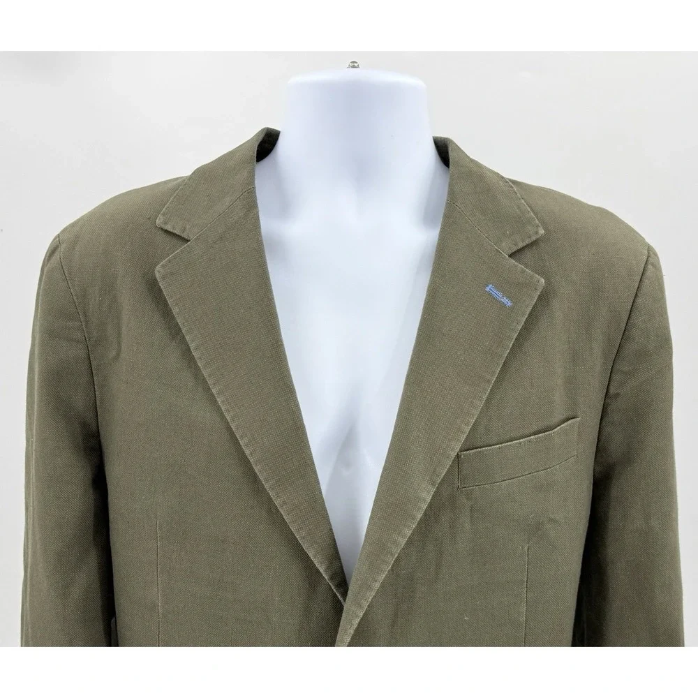 Tailorbyrd Brown Linen Blend Textured Sport Coat Blazer Men's 44L NWOT **READ**